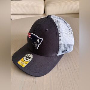 (Yourh) ‘47 Trucker New England Patriots Velcro Hat Mesh Navy/White (R106)